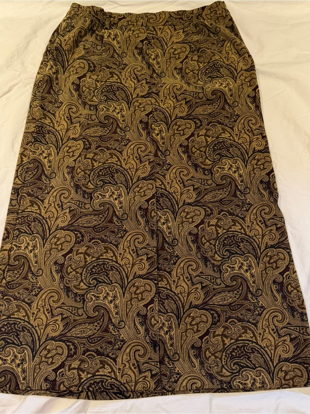 Tabi Paisley Pencil Skirt in Brown - Picture 6 of 10